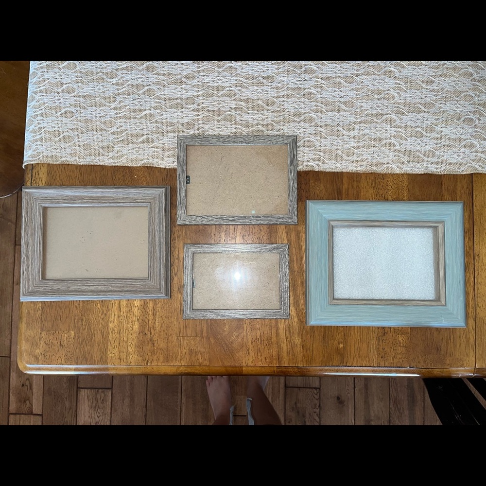 Four wooden picture frames